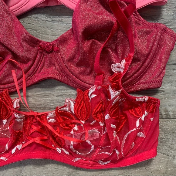 Victoria Secret 3 Vintage y2K Underwire Bras Shimmer Sheer Lace - Picture 4 of 14